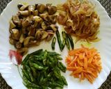 A picture of step 4 of Mushroom Biryani.