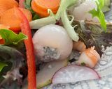 A picture of step 1 of Prawn, litchi and blue cheese salad.