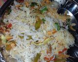A picture of step 7 of Vegetable Rice.