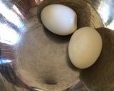 A picture of step 1 of Tamago Sando.