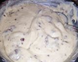 A picture of step 2 of Choc chip crumpets.