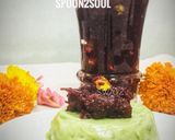 A picture of step 10 of Italian Avocado Semifreddo topped with Desi Beetroot Halwa.