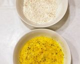 A picture of step 1 of Curry flavored pork piccata with parmesan.