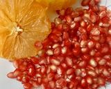 A picture of step 1 of Smoked Rosemary Grapefruit/Pomegranate/Orange/Lemon Mocktail.