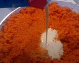 A picture of step 4 of Easy Gajar Halwa with icing glaze.