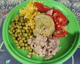 Foto del paso 3 de la receta: Quinoa con guisantes y maíz (lata saludable)