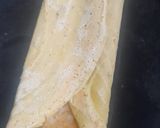 A picture of step 5 of Besan Chilla with Potato Masala Filling.