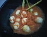A picture of step 3 of Telur Puyuh Balado (Quail Eggs with Balado Sauce).
