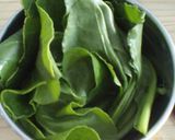 A picture of step 1 of Spinach malpua.