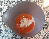 Foto del paso 4 de la receta: Bacalao ahumado con espuma de salmorejo y cerezas de sandía