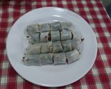 A picture of step 5 of Vietnamese Pan-Steamed Rice Rolls (Bánh Cuốn).
