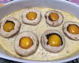 Foto del paso 3 de la receta: Champiñones al horno con huevo y jamón en salsa delicioso