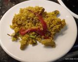 Foto del paso 5 de la receta: Arroz meloso con setas, magra y espárragos trigueros. (paella)