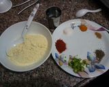 A picture of step 1 of Besan chila.