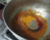 A picture of step 5 of Mushroom Matar (peas) Masala.