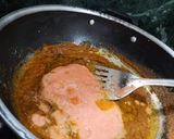 A picture of step 5 of Brinjal potato curry.