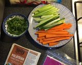 A picture of step 1 of Satay tofu rice paper rolls.