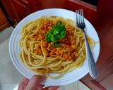 Hình bước làm 4 của món Mì Spaghetti đơn giản