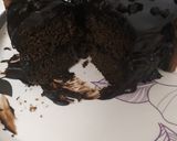 A picture of step 5 of Chocalte banana cake.