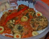 Foto del paso 5 de la receta: Croquetas de acelga rellenas con sorpresa, en colchón de arroz con salsa estilo italiana