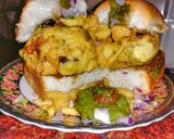 A picture of step 21 of Vada pav or vada pav.