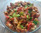 Foto langkah ke 4 dari resep Sambal Cumi Asin (Tempe Pete).