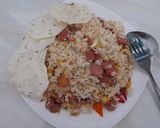 Foto langkah ke 4 dari resep Nasi Goreng Sosis Telor.