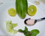 A picture of step 1 of Mint Cucumber Lemonade.