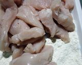 A picture of step 1 of Chicken, pasta and mchicha #maindish#teamalpha#luhyalocaldishes.