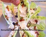 Foto del paso 6 de la receta: Barquitas de romana con pollo y requesón