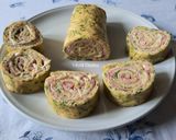 A picture of step 9 of Warm Zucchini Frittata Roll.
