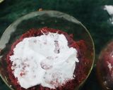 A picture of step 3 of Rainbow Cake in Glass.