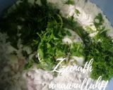 A picture of step 1 of Dill Wale Mysore Bondas or Mysore Bondas with Dill Leaves.