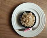 A picture of step 8 of Creamy white pasta.