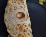 A picture of step 3 of Roasted potato roll from leftover suki bhaji.