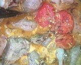A picture of step 6 of Motton yakni pulao.