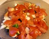 A picture of step 3 of Greek salad.