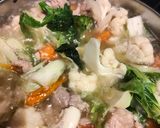 Hình bước làm 4 của món Canh bông cải gà tây