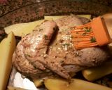 Foto del paso 29 de la receta: Pollo al horno con majado de hígado y patatas rojas asadas