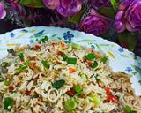 A picture of step 8 of Veg Manchurian and Fried Rice.