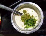 A picture of step 2 of Cheese Chutney Chilla.