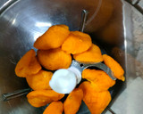 Foto del paso 2 de la receta: Muffins de boniato rellenos de dulce de castañas (sin azúcar)