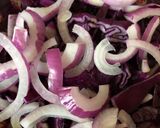 A picture of step 2 of Crunchy rainbow slaw.