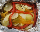 Foto del paso 3 de la receta: 🥔Cuadrados de papa, acelga, cebolla y morrón 🥔 Técnica almidón resistente