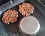 A picture of step 2 of Aloo and Kuttu ke aate ke grilled pancakes.