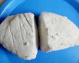 A picture of step 1 of Fried awara(soya beans cake).