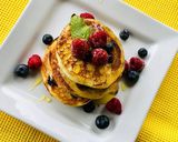 Pas rețetă Pancakes cu afine 5 fotografie
