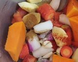 A picture of step 1 of Vegetable Soup.