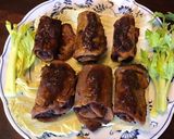 A picture of step 6 of California Farm Seitan Mock Duck in Plum Sauce.