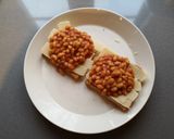 A picture of step 5 of Classic beans on toast.